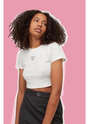 Міні спідниця з розрізом в смужку h&m & blackpink4 фото