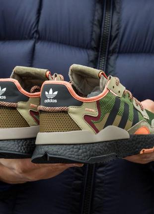 Кросівки adidas Roverend nite jogger boost  core black orange dark green2 фото