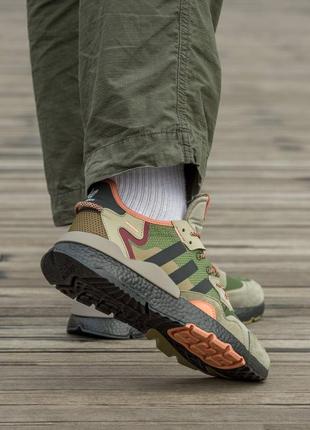Кросівки adidas Roverend nite jogger boost  core black orange dark green6 фото