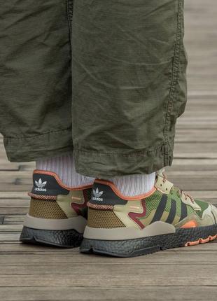Кросівки adidas Roverend nite jogger boost  core black orange dark green8 фото