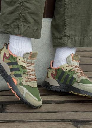 Кросівки adidas Roverend nite jogger boost  core black orange dark green10 фото