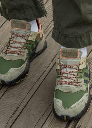 Кросівки adidas Roverend nite jogger boost  core black orange dark green9 фото