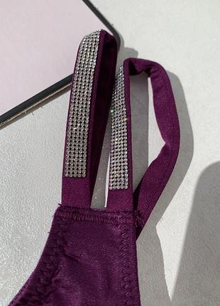 Трусики стринги з камнями, стразами victoria's secret, оригинал3 фото