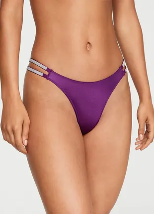 Трусики стринги з камнями, стразами victoria's secret, оригинал9 фото