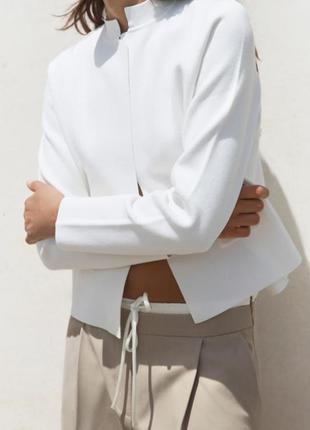 Белый блейзер zara