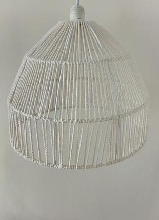 Абажур ручная работа. абажур из хлопка. люстра из хлопка. бохо. сканди стиль. хэнд мейд. абажур из рафии. абажур из джута.