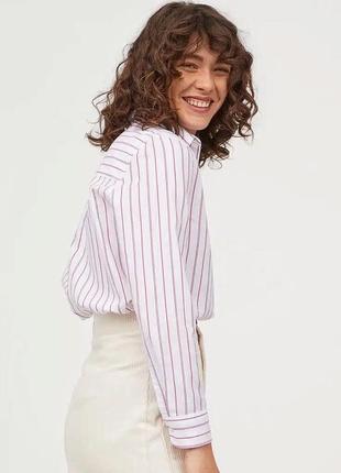 Стильна базова катонова рубашка h&m2 фото