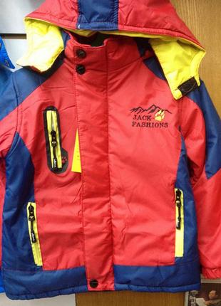 Куртка для хлопчиків кол.червоний розм.116-134 (4шт) gb-184011 фото
