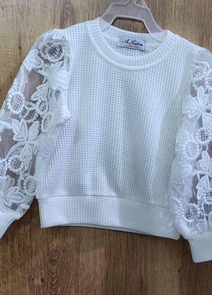 Блуза дитяча мереживна