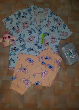 Красивая, яркая пижама, комплект стич, stitch disney м размер5 фото