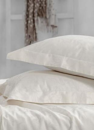 Комплект постельного белья полуторный crema с натурального сатина 150х210 см3 фото