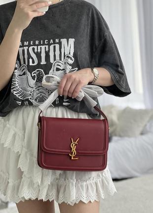 Красная сумка в стиле ysl