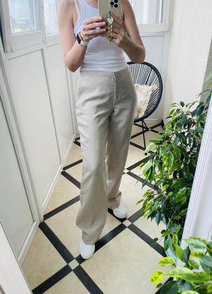 Stefanel широкие льняные  штанины брюки