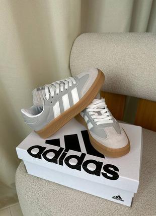 Жіночі кросівки adidas samba xlg grey white platform