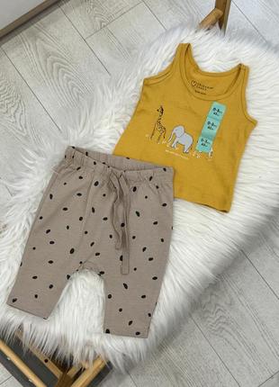 Легкий хлопковый набор на новорожденного