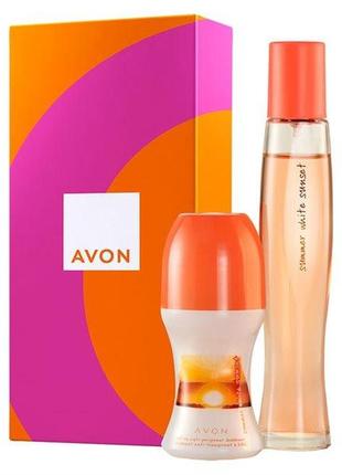 Парфумерно-косметичний набір «summer white sunset» эйвон,ейвон,avon