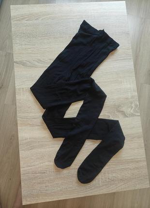 Матовые черные колготки 40 ден