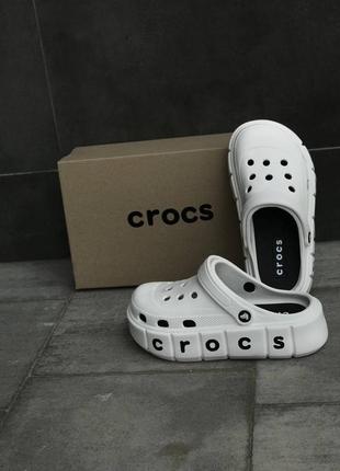 Crocs білі жіночі на високій підошві сабо крокси розміри 36-41