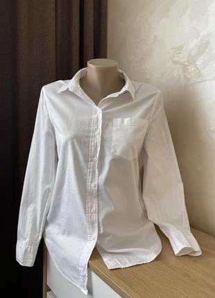 Рубашка белая h&m3 фото