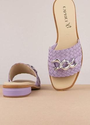 Кожаные женские шлепанцы шлепки пантолеты caprice 37-38 размер
