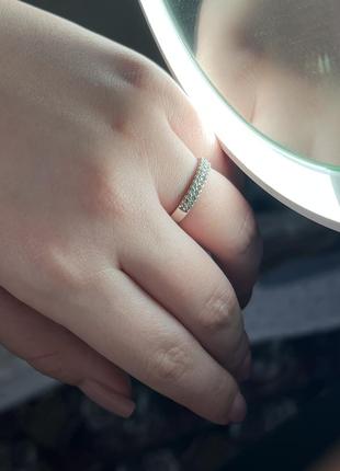 Серебряное кольцо 925 с цирконием, 17р1 фото