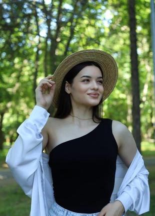Топ на одно плечо топ на плечо черный топ