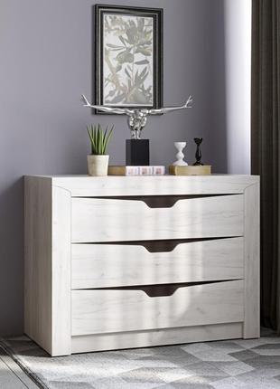 Комод для вещей эверест либерти-1000 100х38х76 дуб крафт белый (dtm-2141)