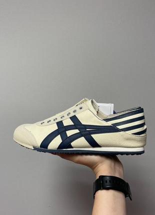 Слипоны asics onitsaka tiger mexico 66 slip on paraty cream navy