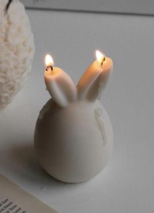 Силиконовая форма молд для свечей и мыла яйцо с 2 ушками