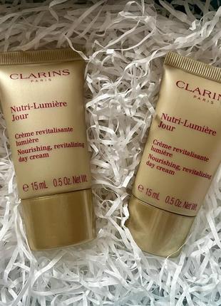 Оригінал nutri-lumière day cream від clarins , 15мл⭐️