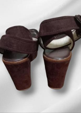 Zara молодіжні замшеві босоніжки4 фото