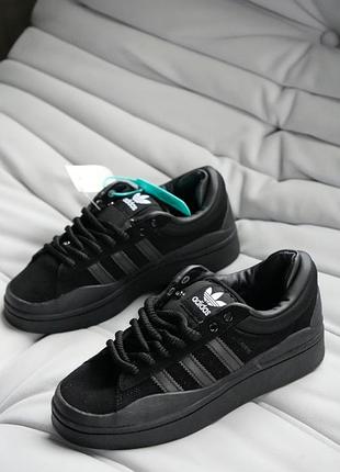 Кроссовки adidas campus x bad bunny full black✨