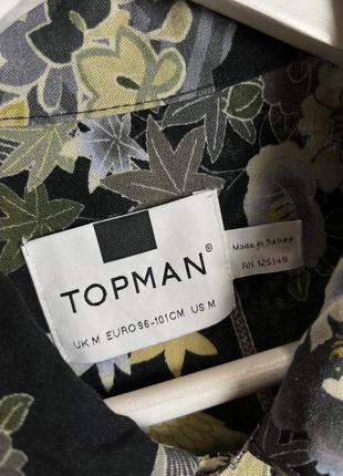 Гавайская рубашка с коротким рукавом topman размер m гавайка китайский принт оверсайз4 фото