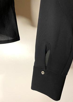 Eur 40-42 блуза стан нової чорна коротка з рюшами довгий рукав5 фото