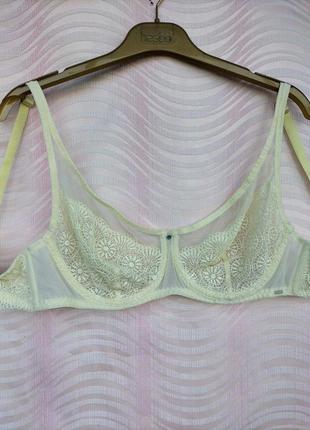 🔥🔥🔥 неймовірно шикарний літній прозорий жовтий бюстгальтер