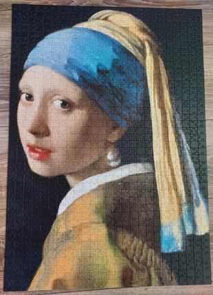 Пазл девушка с жемчужной серьгой 1000 элементов