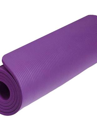 Килимок для йоги та фітнесу power system ps-4017 nbr fitness yoga mat plus purple (180х61х1)9 фото