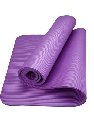Килимок для йоги та фітнесу power system ps-4017 nbr fitness yoga mat plus purple (180х61х1)5 фото