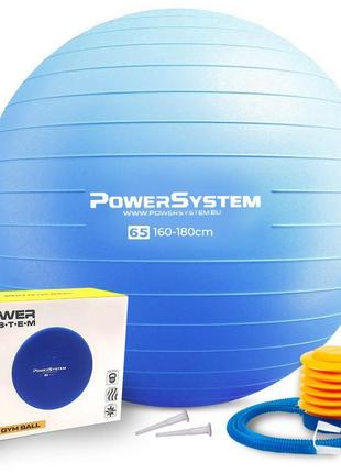 М'яч для фітнесу (фітбол) power system ps-4012 ø65 cm pro gymball blue1 фото