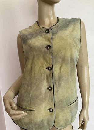 Мягусінька чоловіча замшева жилетка/m/ brend vera pele