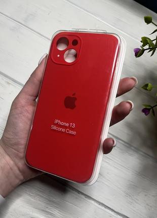 Чохол на iphone 13 квадратні борти чохол на айфон silicone case full camera на apple1 фото