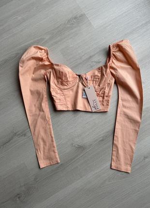 Топ oh polly персиковий - розмір 6, xs