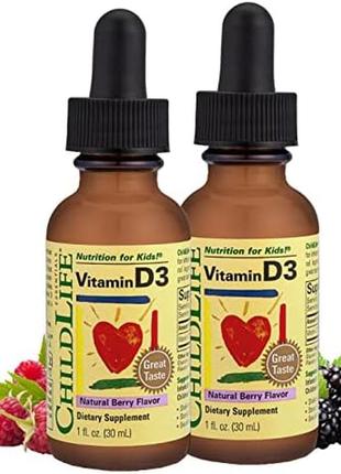 Childlife essentials, вітамін d3, зі смаком натуральних ягід, 30 мл (1 рідк. унція)