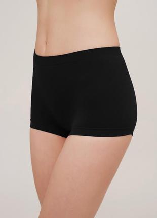 Женские черные трусы-шортики "boxer briefs"