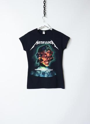 Жіноча мерч футболка гурту metallica з великим принтом на грудях. american vintage led zeppelin slayer misfits punk rock metal y2k merch
