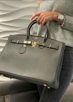 Шкіряна сумка в стилі hermes