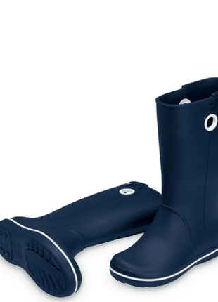 Crocs резиновые сапоги дождевики высокие crocband jaunt boots navy