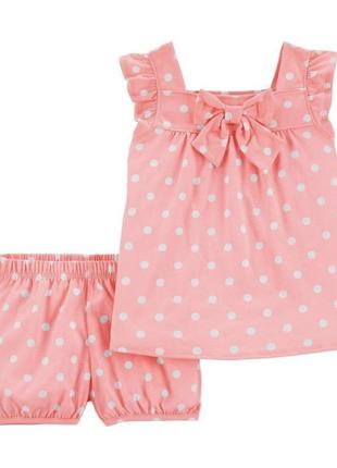 Летний комплект набор carter's картерс для девочки: майка и шорты