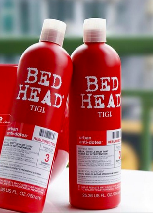 Шампунь и кондиционер для слабых волос bed head tigi 750ml