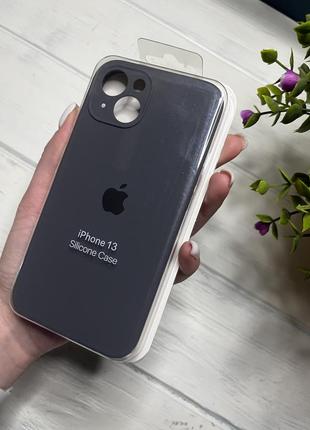 Чохол на iphone 13 квадратні борти чохол на айфон silicone case full camera на apple1 фото